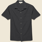 Seersucker Camp Shirt - Washed Black - Alex Mill - STAG Provisions - Tops - S/S Woven - Other Pattern