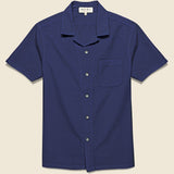 Seersucker Camp Shirt - Navy - Alex Mill - STAG Provisions - Tops - S/S Woven - Other Pattern