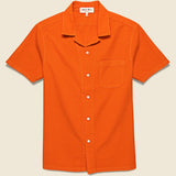Seersucker Camp Shirt - Burnt Orange - Alex Mill - STAG Provisions - Tops - S/S Woven - Other Pattern