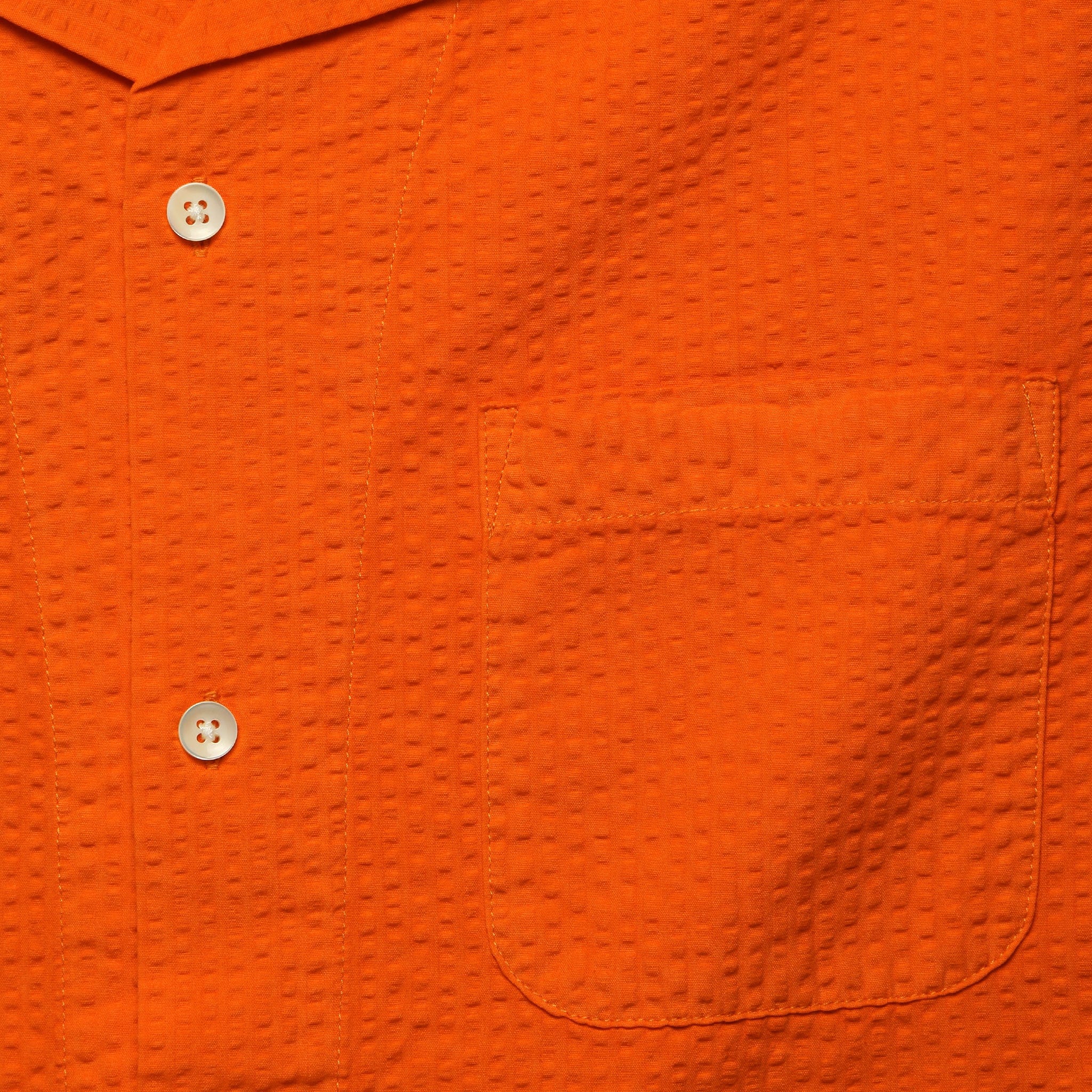 Seersucker Camp Shirt - Burnt Orange - Alex Mill - STAG Provisions - Tops - S/S Woven - Other Pattern